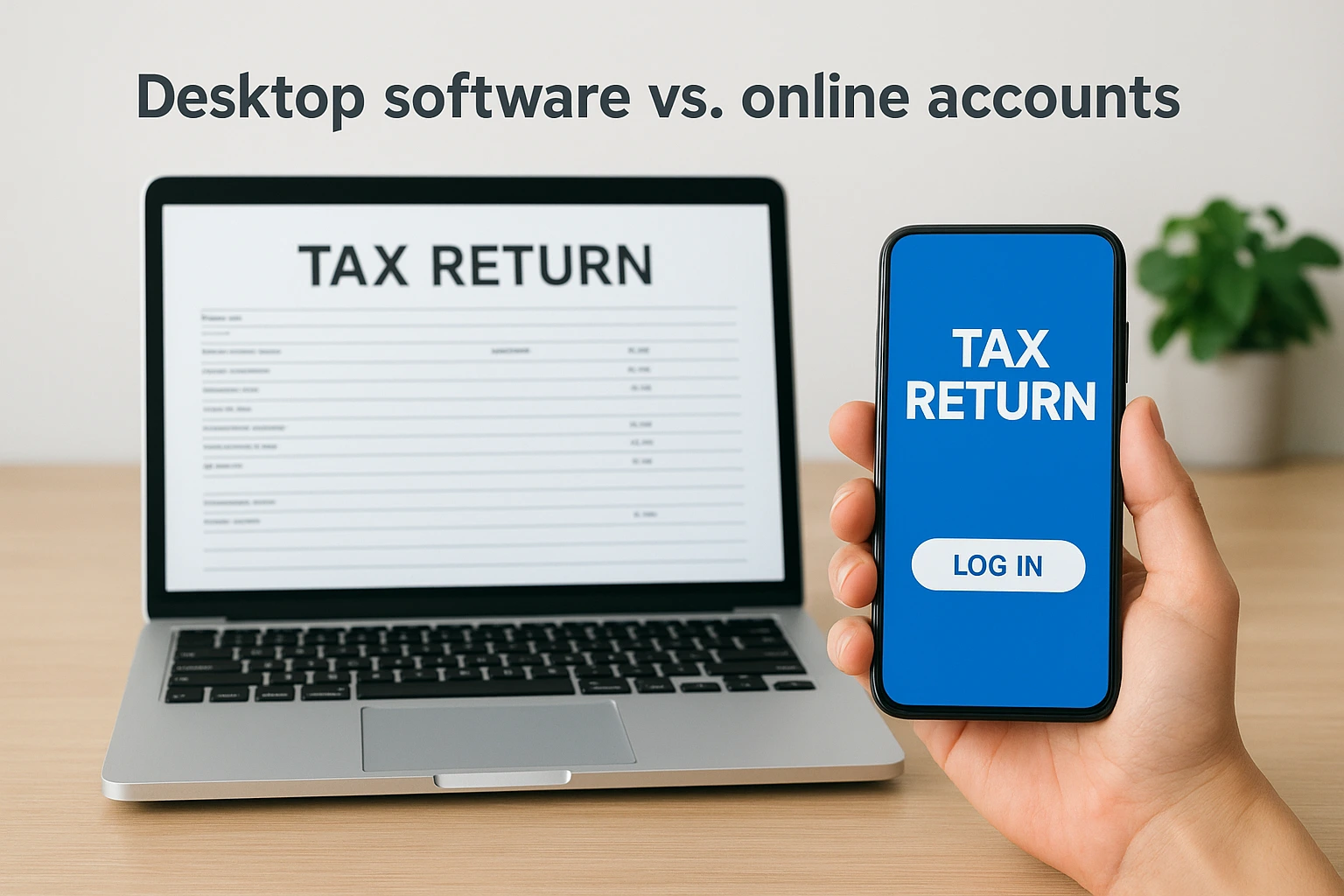 Desktop software vs. online accounts