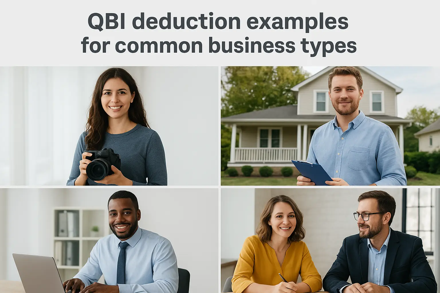 QBI deduction examples for common business types