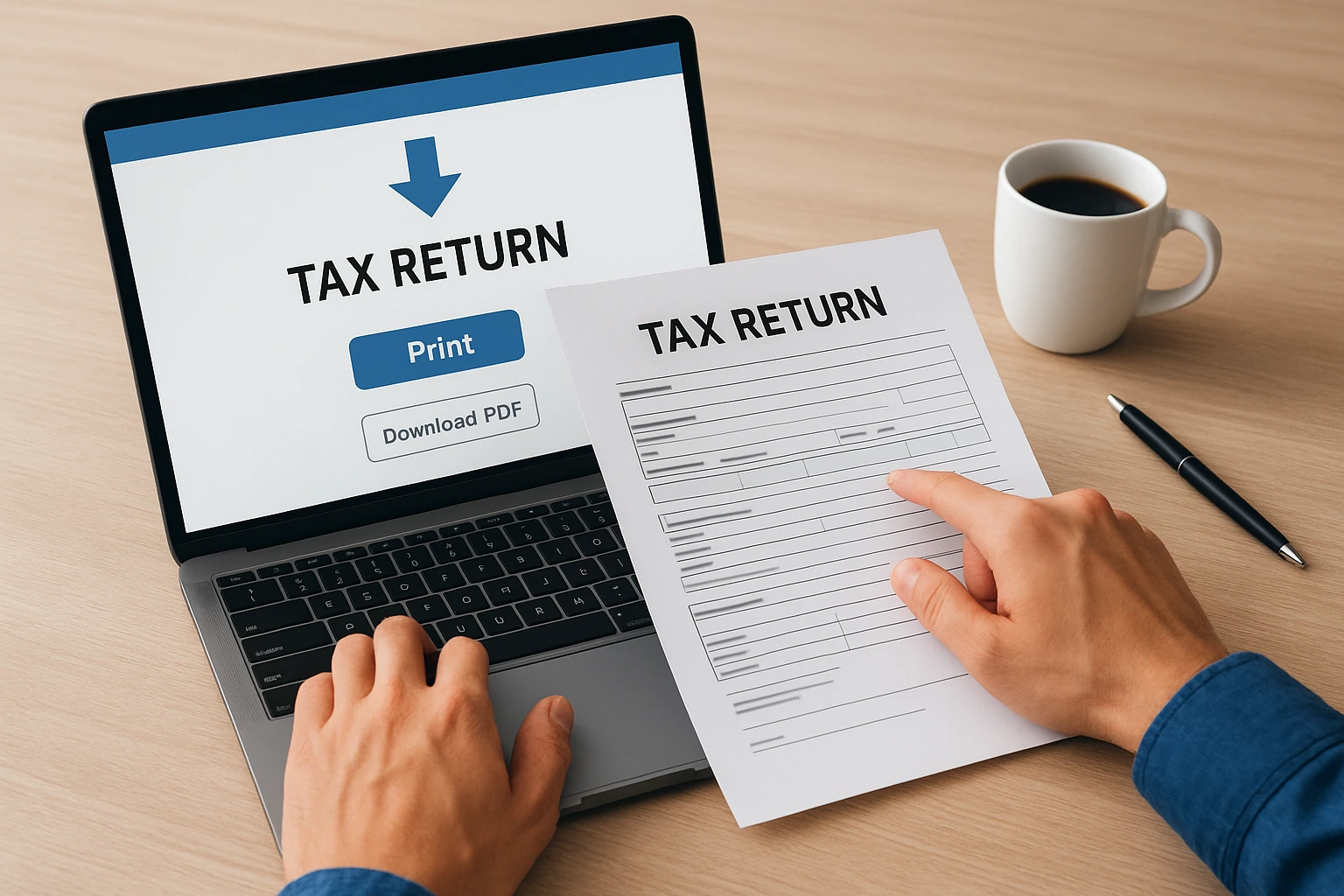Step 3. Print your return or save it as a PDF
